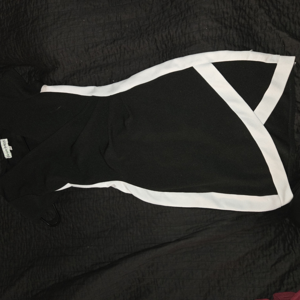 Almost Famous Black and White Midi Dress